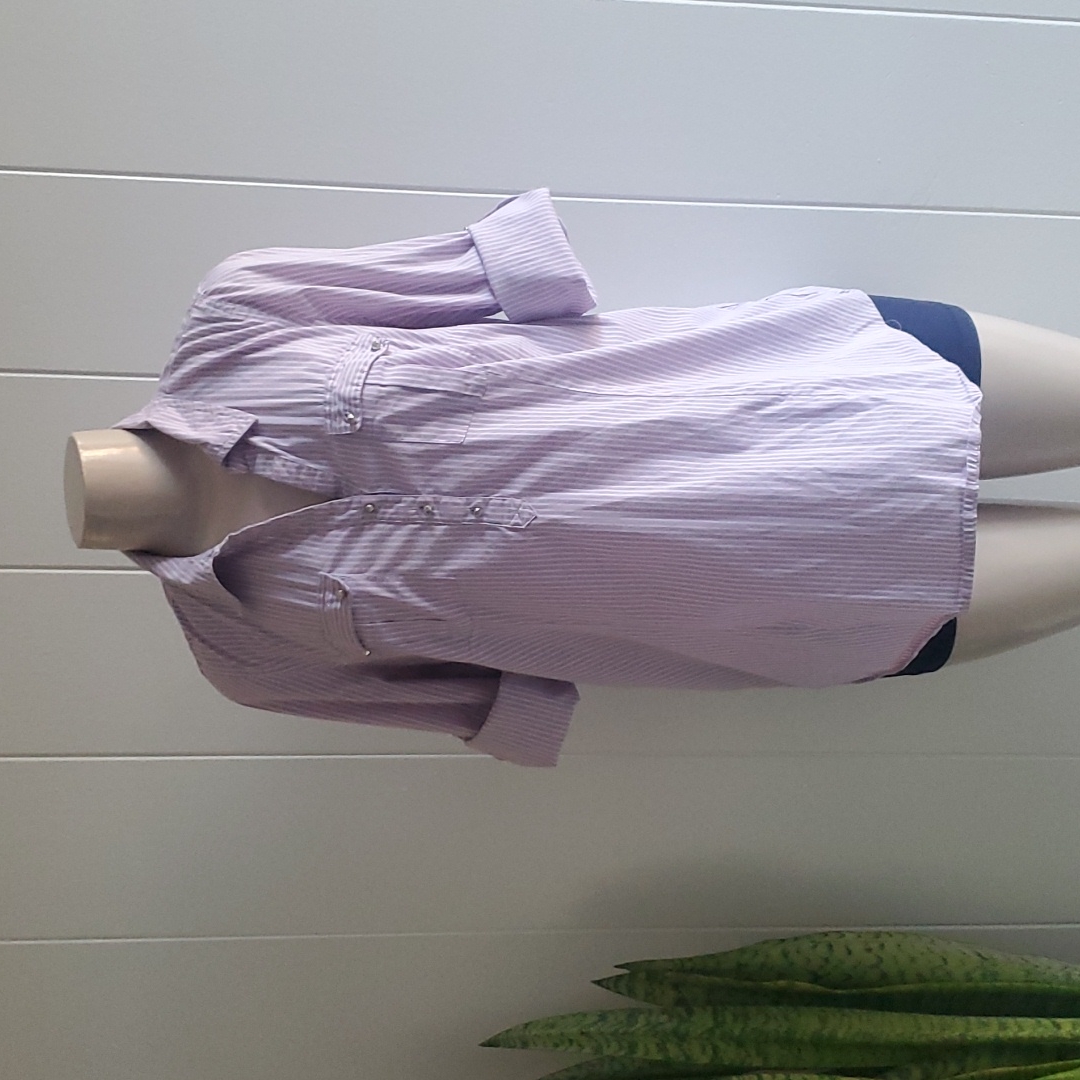 Motherhood Maternity Stripe Lavender Size Medium